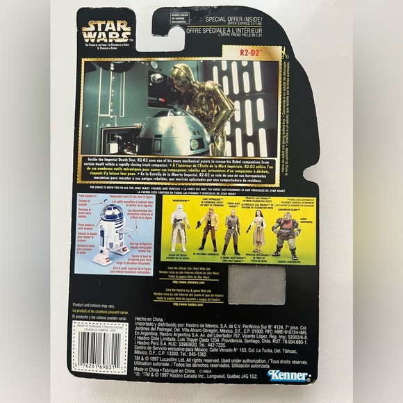 VINTAGE 1997 R2D2 toy / action figure with freeze frame action slide SEALED - Picture 2 of 2